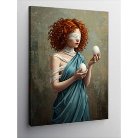 Tablolife Yumurta Taşıyan Kadın 60 x 90 cm Kanvas Tablo