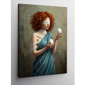 Tablolife Yumurta Taşıyan Kadın 60 x 90 cm Kanvas Tablo