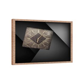 Tablolife Zaman Karmaşası 82 x 82 cm Altın Varak İşlemeli Saat