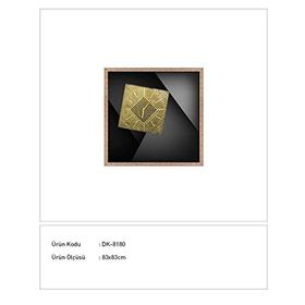 Tablolife Zaman Karmaşası 82 x 82 cm Altın Varak İşlemeli Saat
