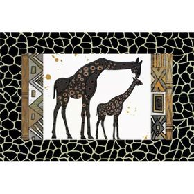 Tablolife Zürafa ve Yavrusu 35x50 cm Kanvas Tablo