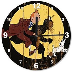 Tablomega 20 Tentenin Maceraları Ahşap Duvar Saati