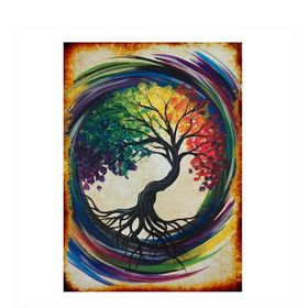 Tablomega 30 Cm Çap Renkli Ahşap Zeminde Martı Fügürleri Duvar Saati SAAT-208-30 Ahşap Tablocm Ahşap Tablo