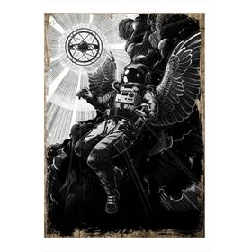 Tablomega Astronot Art 35x50 cm Mdf Poster