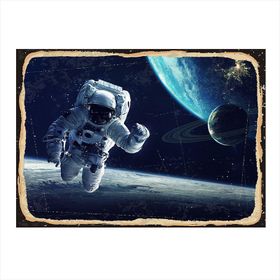 Tablomega Astronot Art 35x50 cm Mdf Poster