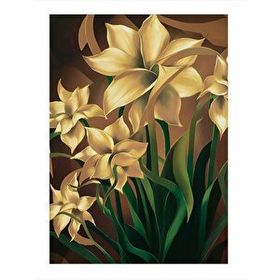 Tablomega Beyaz Çiçekler 35x50 cm Mdf Poster