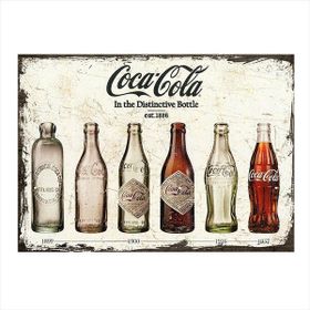 Tablomega Coca Cola Şişeleri 35 x 50 cm Ahşap Tablo