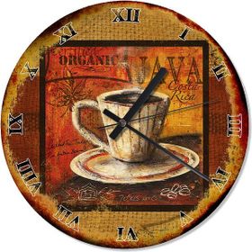 Tablomega Eski Zeminde Organik Java Costa Rica Tasarım Duvar Saati