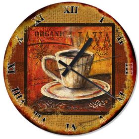 Tablomega Eski Zeminde Organik Java Costa Rica Tasarım Duvar Saati