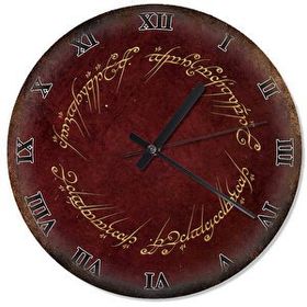 Tablomega Eski Zeminde Yüzüklerin Efendisi Sembolü Analog 30 X 30 Cm Duvar Saati