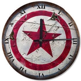 Tablomega Kaptan Amerika Logo Dekoratif Duvar Saati