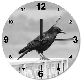 Tablomega Kara Karga The Crow Ahşap Duvar Saati