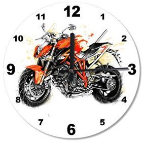 Tablomega Kavuniçi Motosiklet Desenli 50x50 cm Duvar Saati