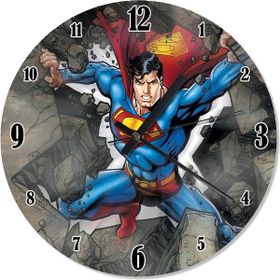 Tablomega Kayalar ve Supermen Gücü Dekoratif 30x30 cm Duvar Saati