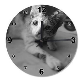 Tablomega Kedi Oyunu Ahşap Duvar Saati Duvar Saati