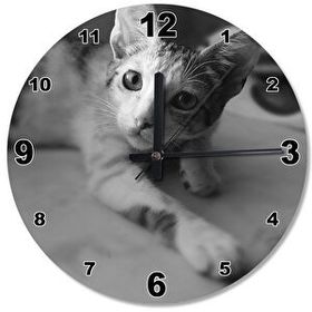Tablomega Kedi Oyunu Ahşap Duvar Saati Duvar Saati