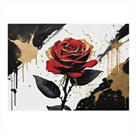 Tablomega Kırmızı Gül 35x50 cm Mdf Poster
