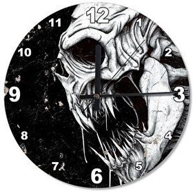 Tablomega Korkunç Kurukafa Analog 30x30 cm Duvar Saati