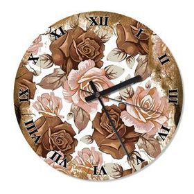 Tablomega Kurumuş Güller 50x50 cm Duvar Saati