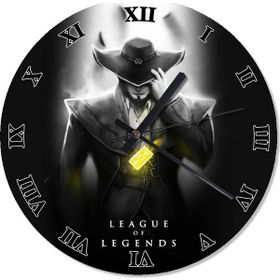 Tablomega League Of Legends Twisted Fate Şekilli 30x30 cm Duvar Saati