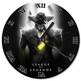 Tablomega League Of Legends Twisted Fate Şekilli 30x30 cm Duvar Saati