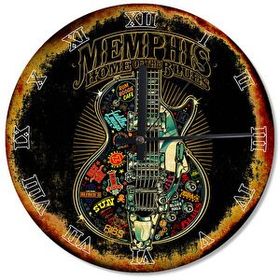 Tablomega Memphis Blues Evi Dekoratif 50x50 cm Duvar Saati