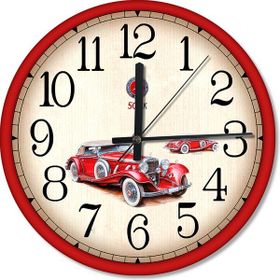 Tablomega Nostaljik Otomobiller Ahşap Duvar Saati Duvar Saati