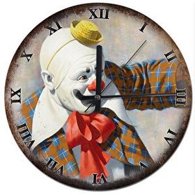 Tablomega Palyaço Arthur Sarnoff Akarlı 50x50 cm Duvar Saati