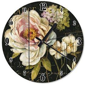 Tablomega Pembe Güller Tasarım 50x50 cm Duvar Saati