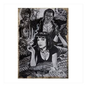 Tablomega Pulp Fiction Art 25x35 cm Mdf Poster