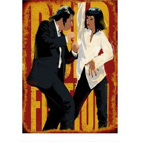 Tablomega Pulp Fiction Art 35x50 cm Mdf Poster