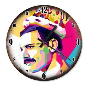 Tablomega Queen Freddie Mercury Ahşap Duvar Saati Duvar Saati