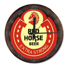 Tablomega Red Horse Beer Reklam Roma Rakamlı Akarlı 50x50 cm Duvar Saati