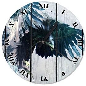 Tablomega SAAT-1073-30 Uçan Kara Kartal Desenli 30 cm Çap Duvar Saati