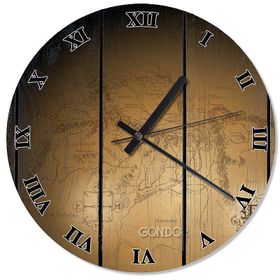 Tablomega SAAT-1076-30 Yüzüklerin Efendisi Gondor Harita Akarlı 30 cm Çap Duvar Saati
