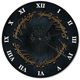 Tablomega SAAT-1123-30 Yüzüklerin Efendisi Sembolü Dekoratif 30 cm Çap Duvar Saati
