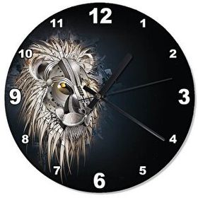 Tablomega SAAT-1175-30 Mekanik Aslan Başı Dekoratif 30 cm Çap Duvar Saati