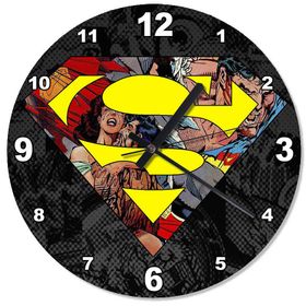 Tablomega SAAT-1176-30 Supermen Kavgası Baskılı 30 cm Çap Duvar Saati