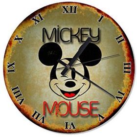 Tablomega SAAT-1261-50 Mickey Mouse Özel Tasarım 50 cm Çap Duvar Saati