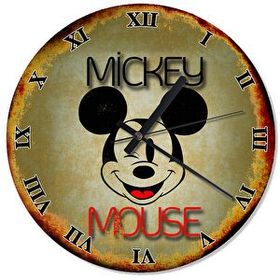 Tablomega SAAT-1261-50 Mickey Mouse Özel Tasarım 50 cm Çap Duvar Saati
