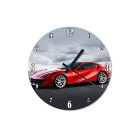 Tablomega SAAT-1287-30 Kırmızı Ferrari 812 Özel Tasarım 30 cm Çap Duvar Saati
