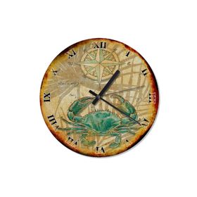 Tablomega Saat-1321-30 Yengeç ve Pusula Tasarım 30 cm Duvar Saati