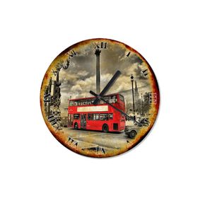 Tablomega Saat-1357-30 Londra Otobüs Dekoratif 30 cm Duvar Saati