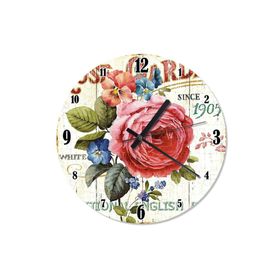 Tablomega Saat-1366-30 Kırmızı Gül Kuruluş 1905 Özel Tasarım 30 cm Duvar Saati