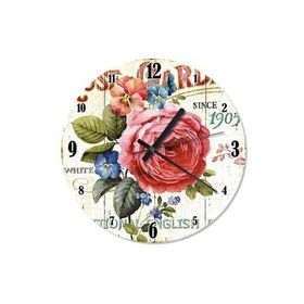 Tablomega Saat-1366-30 Kırmızı Gül Kuruluş 1905 Özel Tasarım 30 cm Duvar Saati