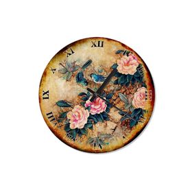 Tablomega Saat-1393-30 Mavi Kuşlar ve Çınar Tasarım 30 cm Duvar Saati