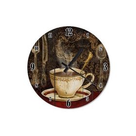 Tablomega SAAT-1411-50 Kahve Fincanı Desenli 50 cm Çap Duvar Saati