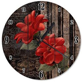 Tablomega SAAT-1412-30 Zaman Ve Gül Sessiz 30 cm Çap Duvar Saati