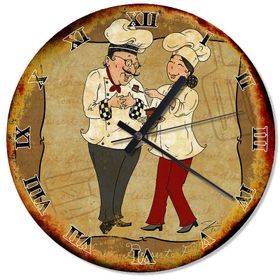 Tablomega SAAT-1461-50 Şef Aşçılar Dekoratif 50cm Çap Duvar Saati