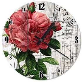 Tablomega SAAT-1469-50 Kırmızı Gül Ve Mektup Özel Tasarım 50 cm Çap Duvar Saati